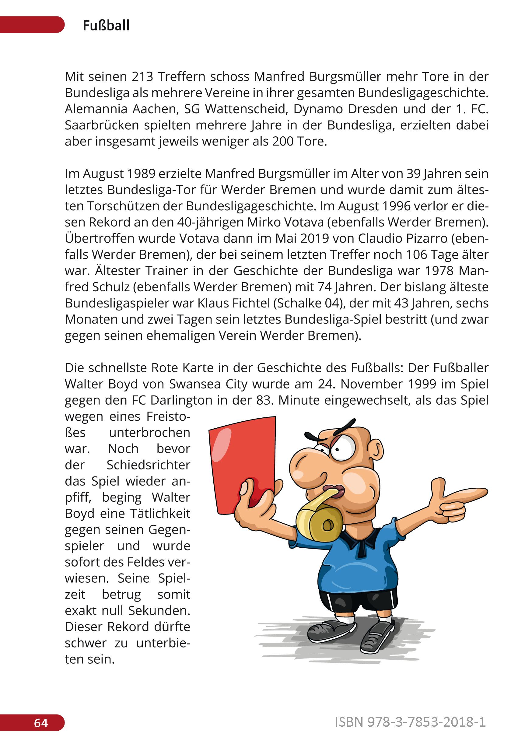 Beispielinhalt (Bild) Unnützes Wissen über Sport