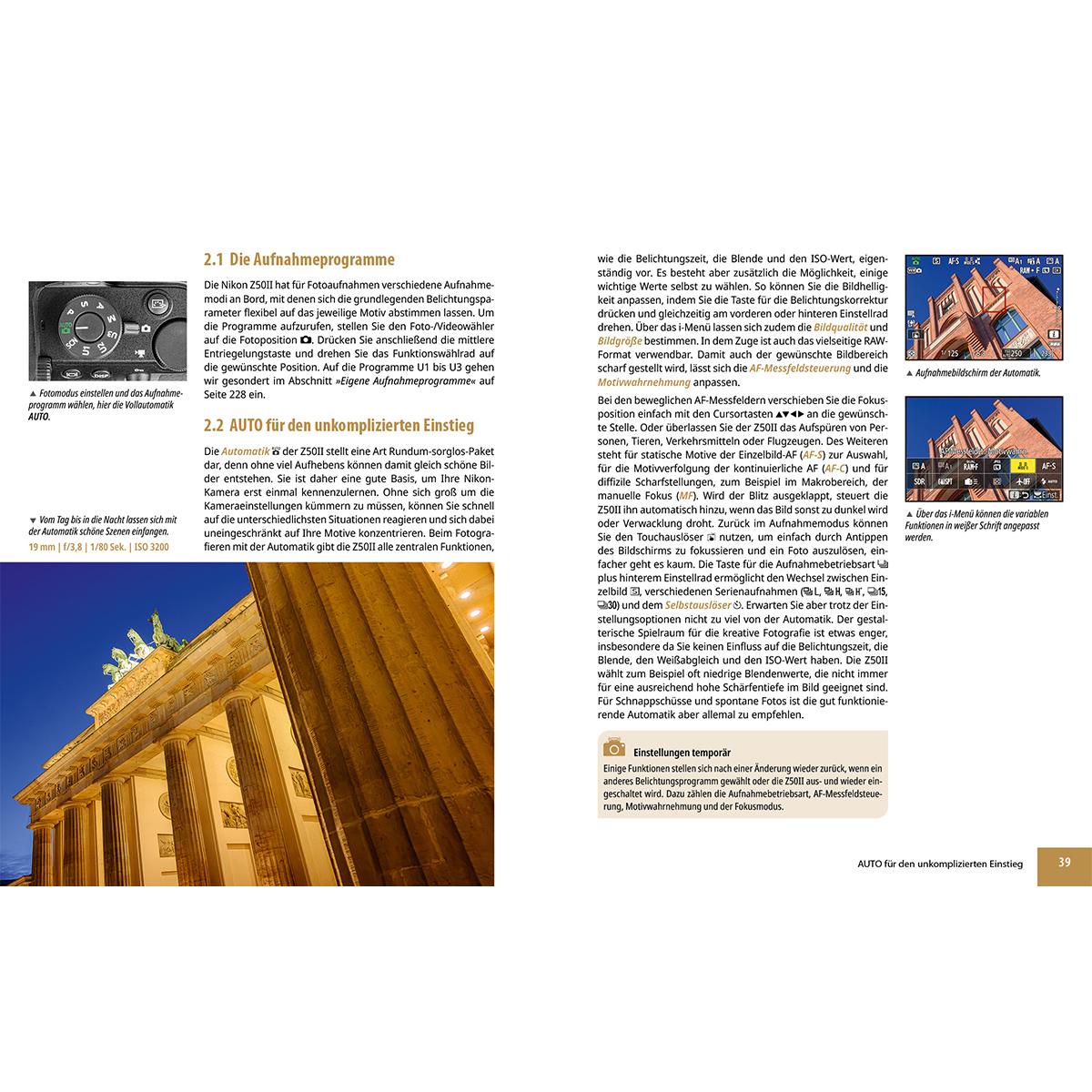 Beispielinhalt (Bild) Nikon Z50 II: Das umfangreiche Praxisbuch zu Ihrer Kamera