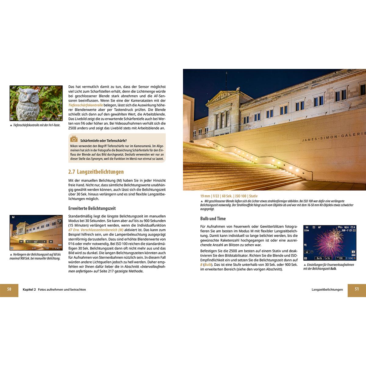 Beispielinhalt (Bild) Nikon Z50 II: Das umfangreiche Praxisbuch zu Ihrer Kamera