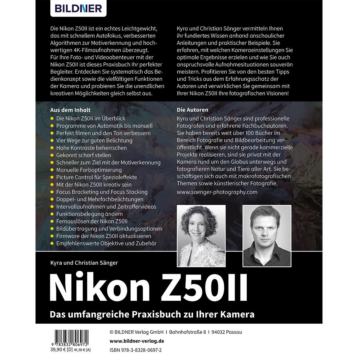Rückseitencover Nikon Z50 II: Das umfangreiche Praxisbuch zu Ihrer Kamera