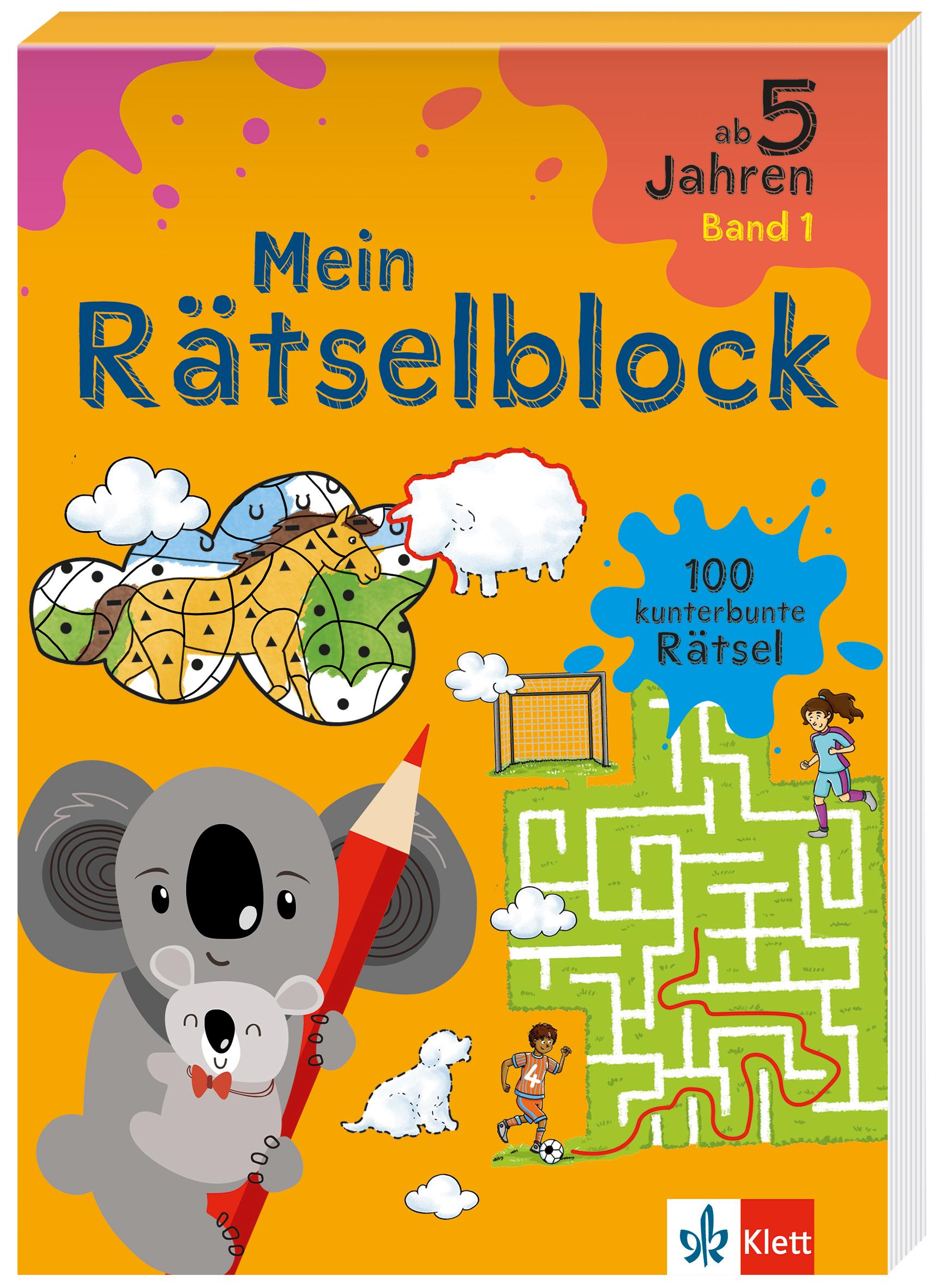 Vorderes Coverbild Klett Mein Rätselblock ab 5 Jahren Band 1