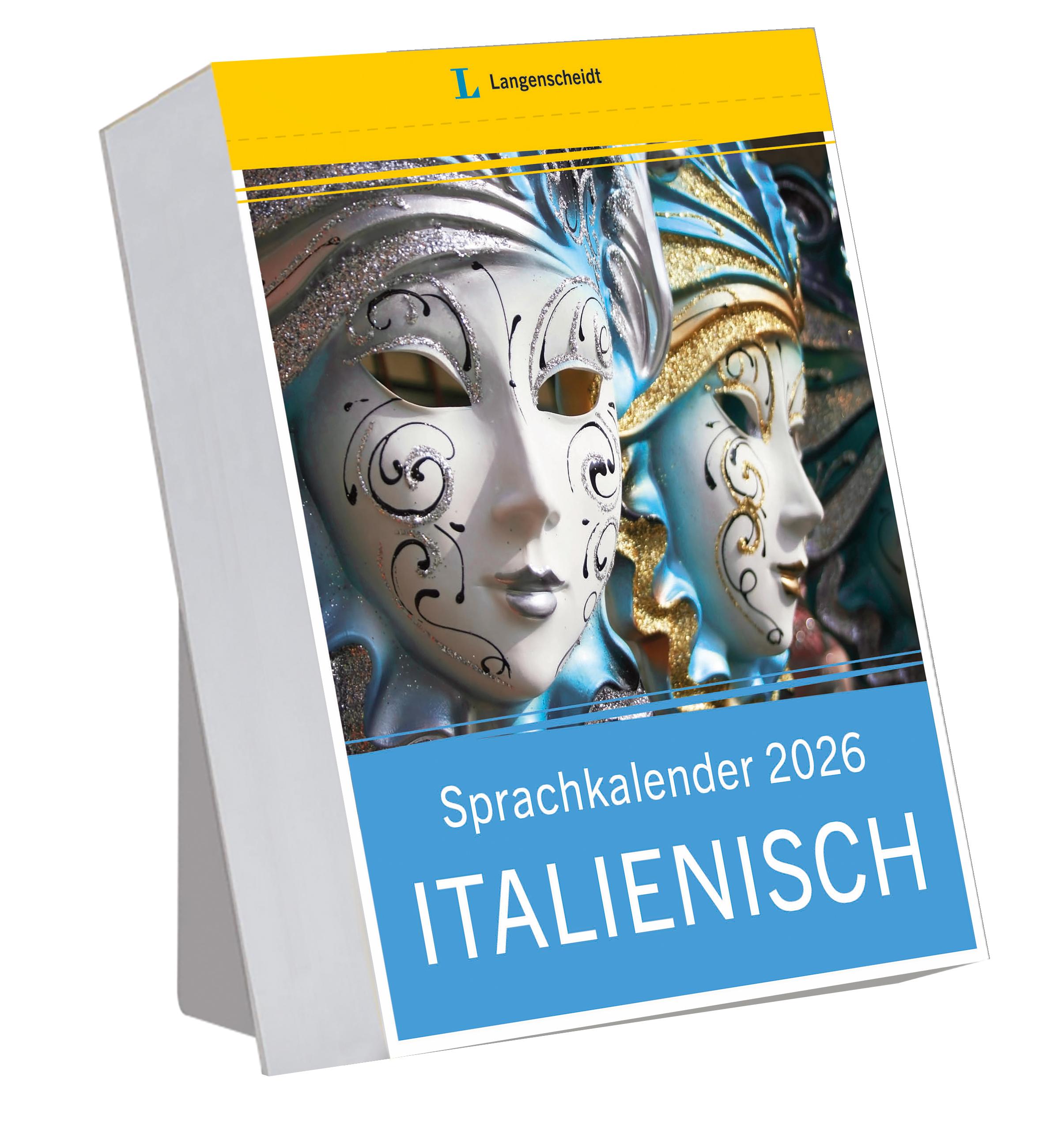 Vorderes Coverbild Langenscheidt Sprachkalender Italienisch 2026