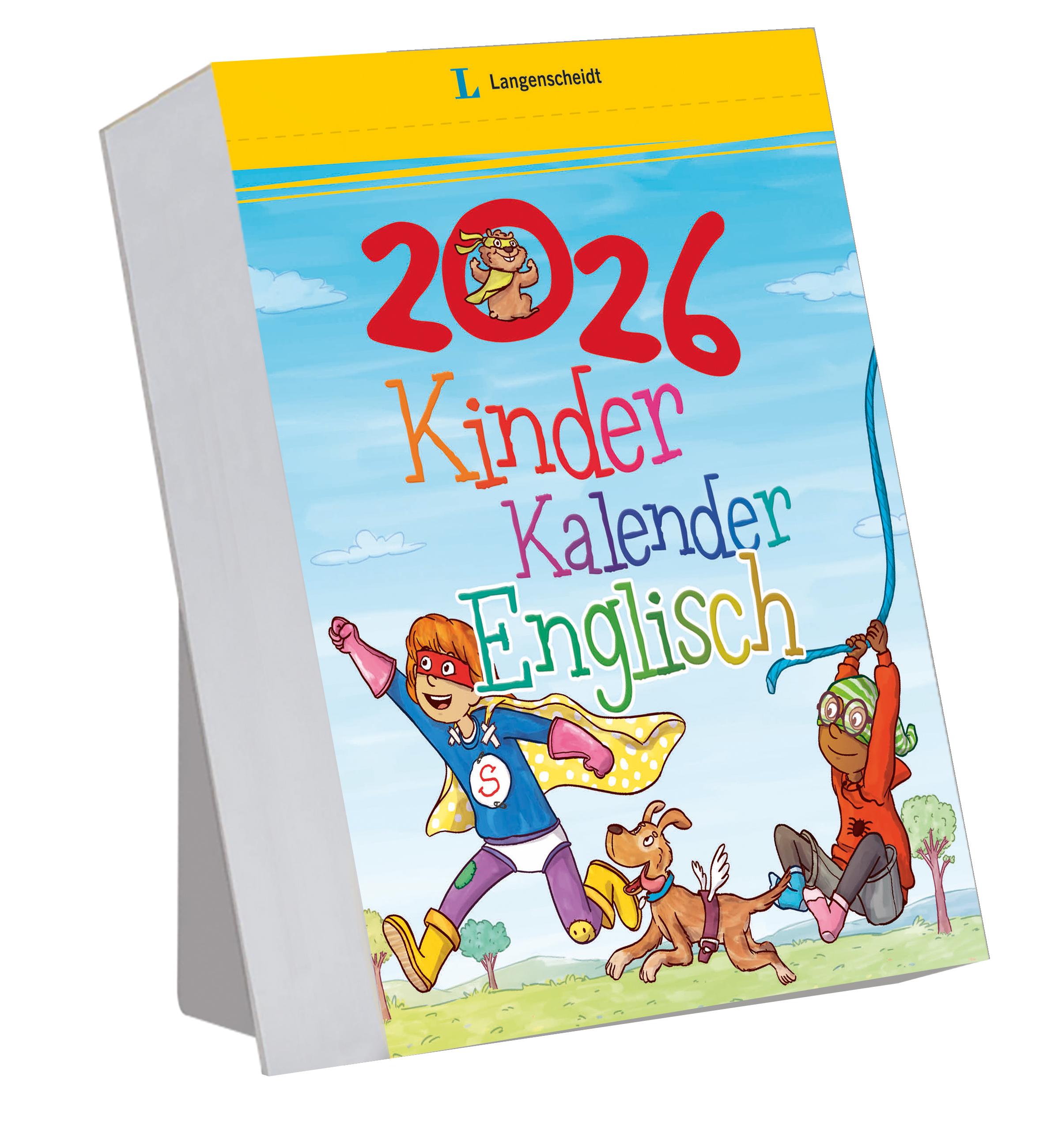 Vorderes Coverbild Langenscheidt Kinderkalender Englisch 2026