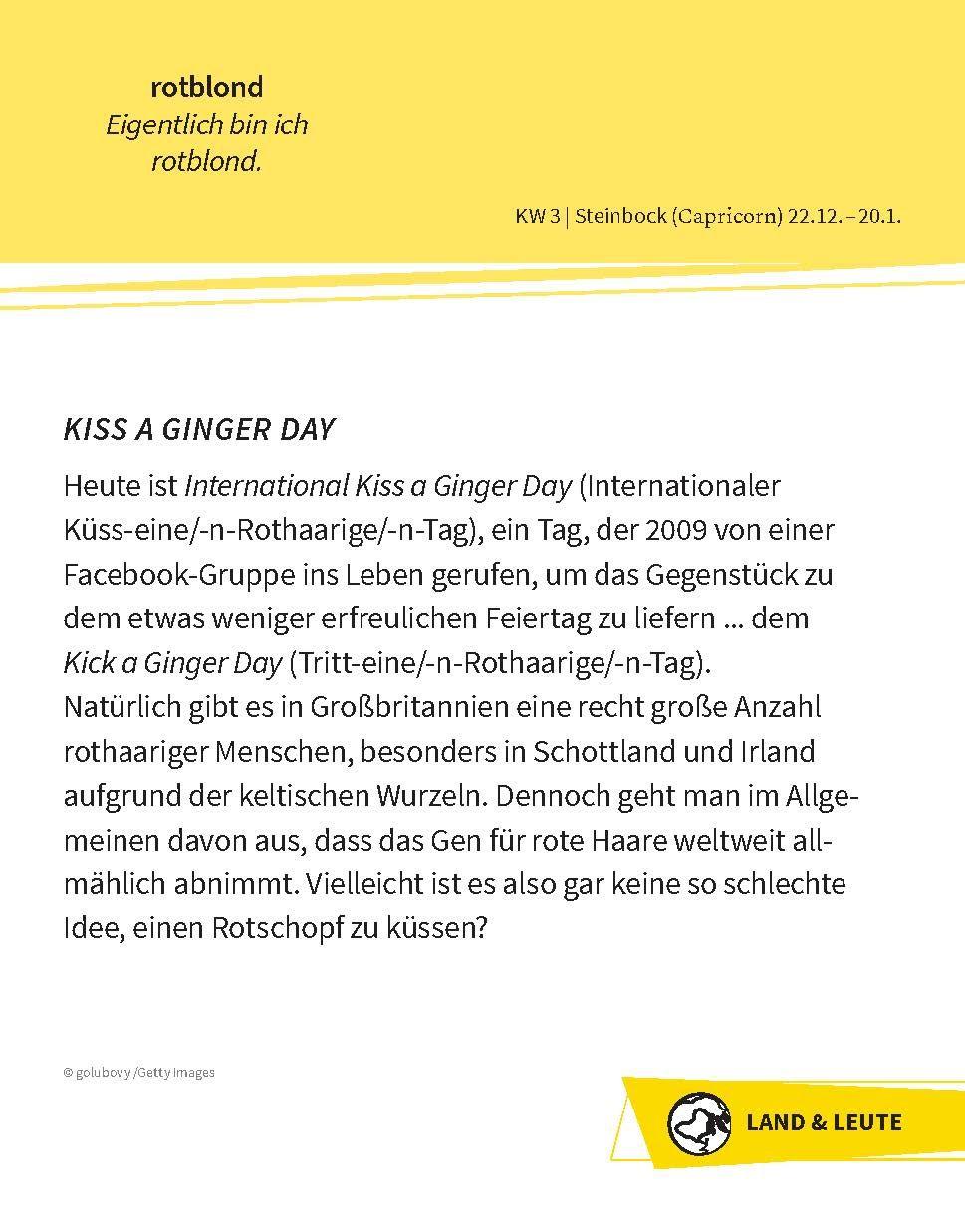 Beispielinhalt (Bild) Langenscheidt Sprachkalender Englisch 2026