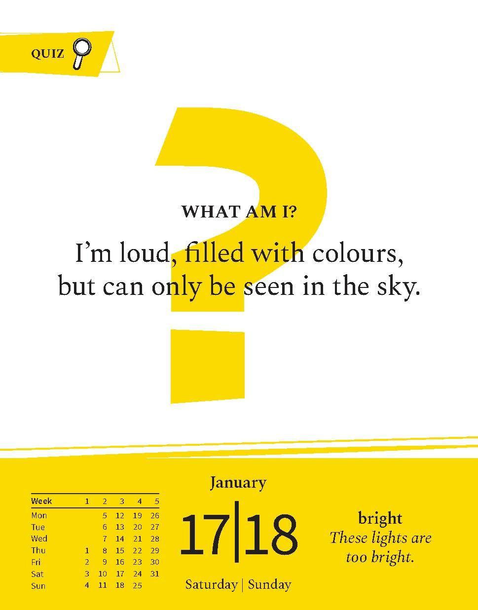 Beispielinhalt (Bild) Langenscheidt Sprachkalender Englisch 2026