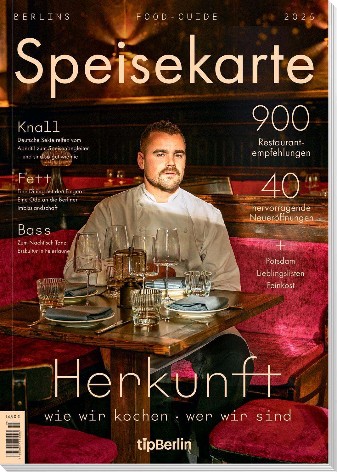 Vorderes Coverbild tipBerlin Speisekarte 2025