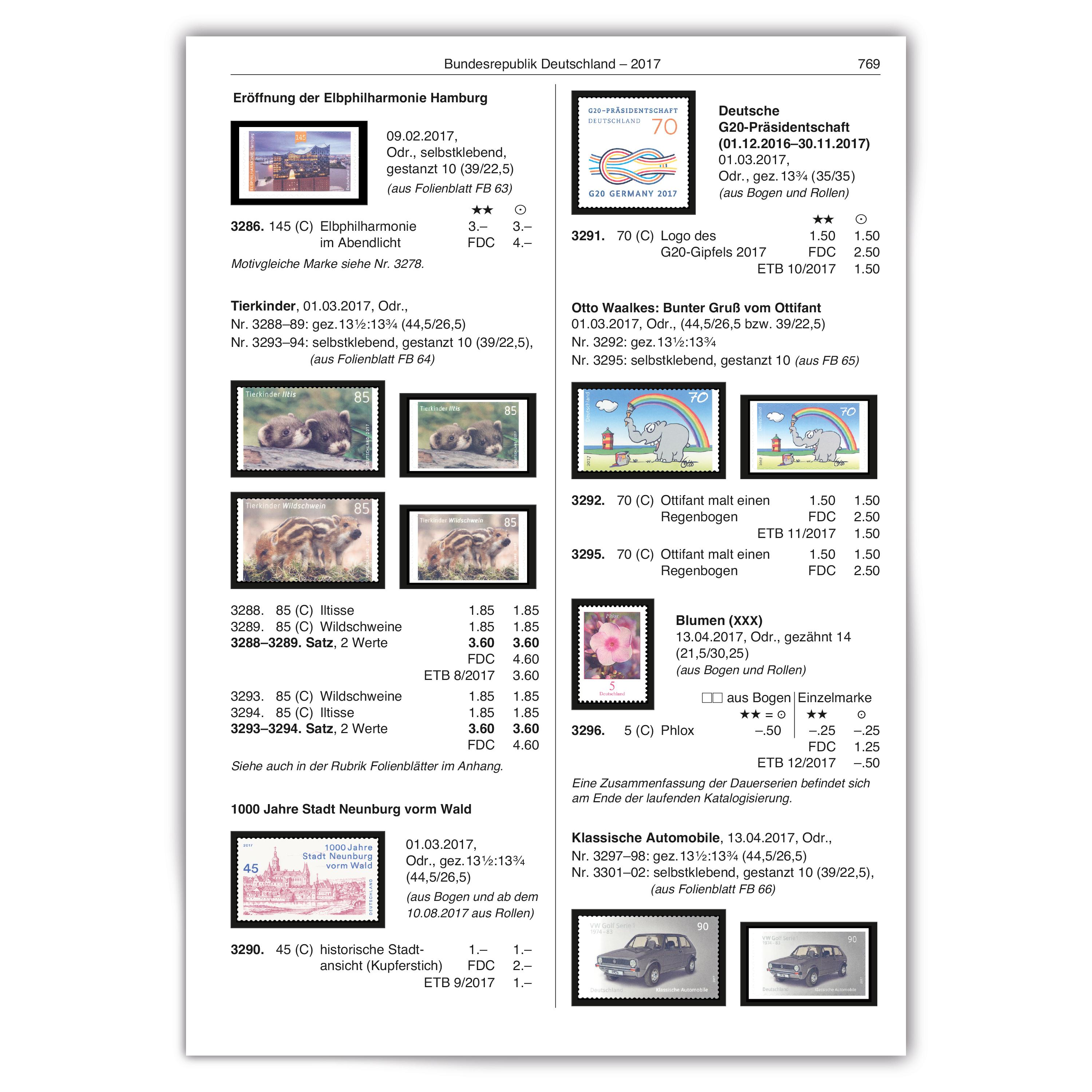 Beispielinhalt (Bild) DNK 2025 - Deutscher Briefmarkenkatalog 2025