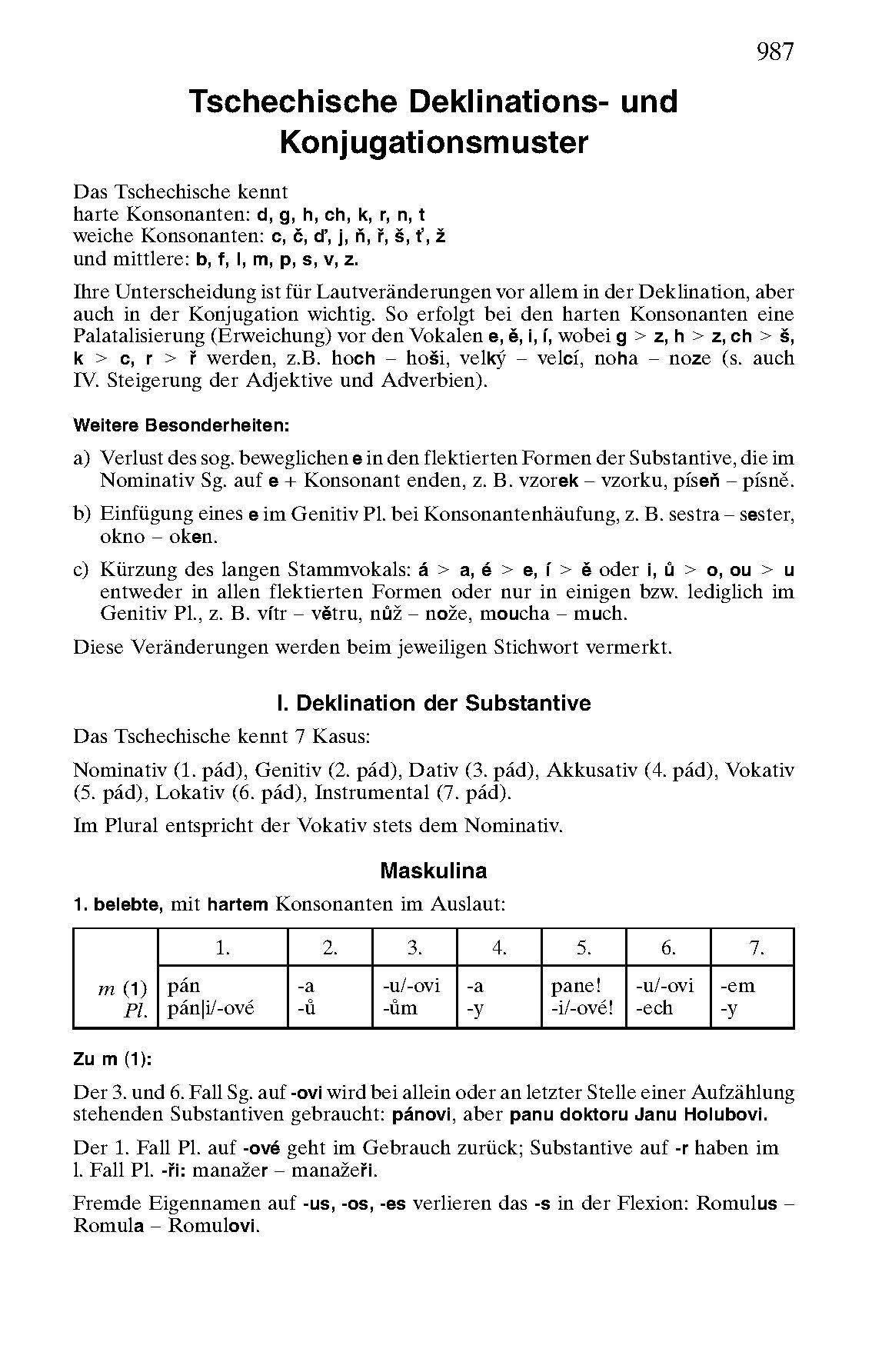 Beispielinhalt (Bild) Langenscheidt Taschenwörterbuch Tschechisch