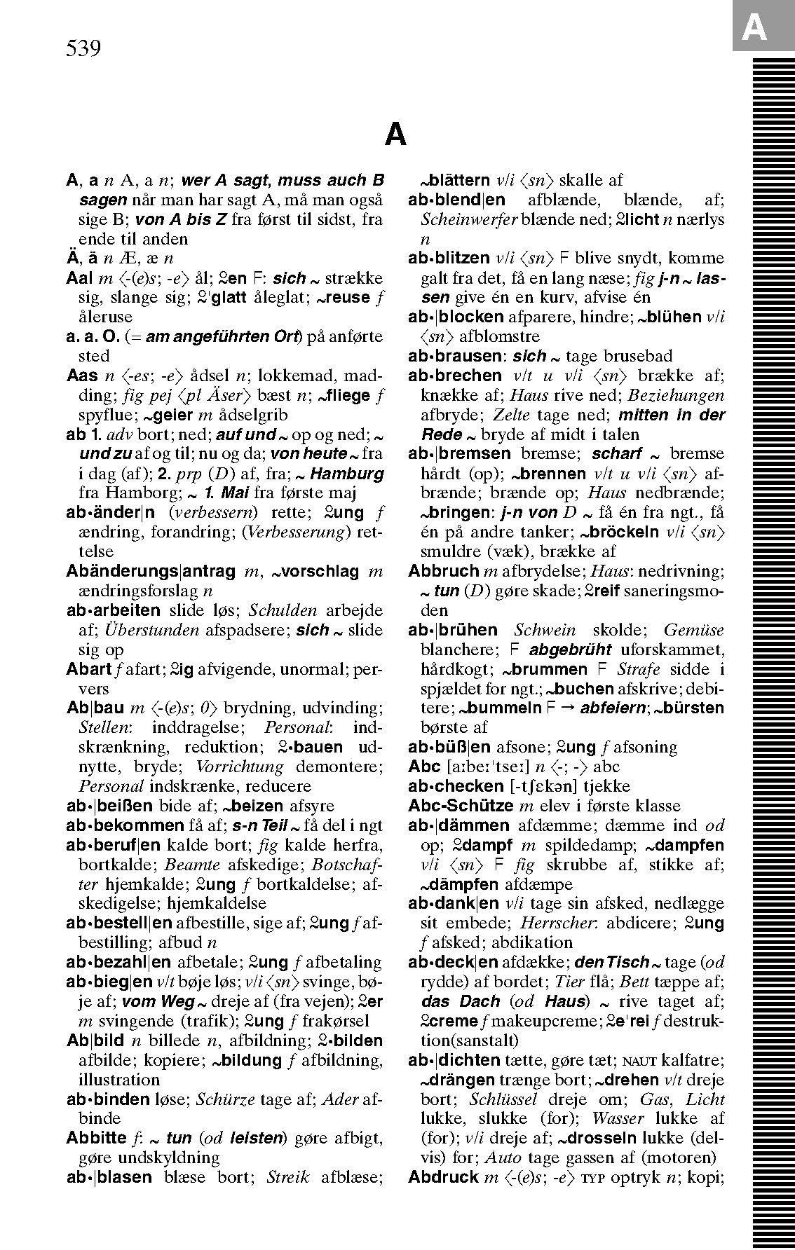 Beispielinhalt (Bild) Langenscheidt Taschenwörterbuch Dänisch