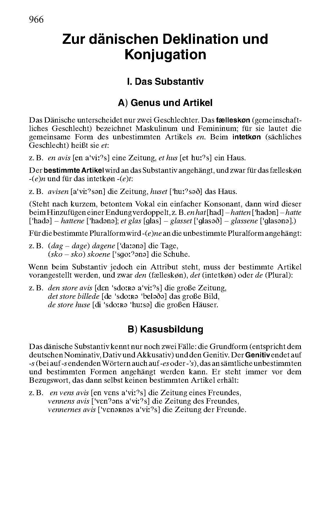 Beispielinhalt (Bild) Langenscheidt Taschenwörterbuch Dänisch