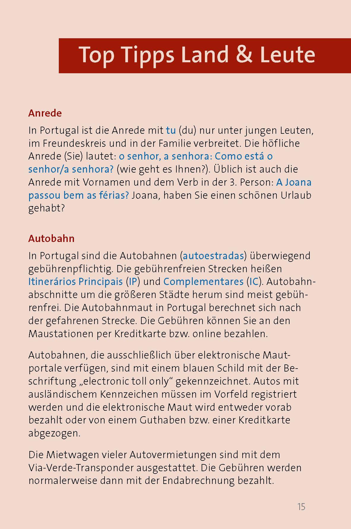 Beispielinhalt (Bild) Langenscheidt Sprachführer Portugiesisch