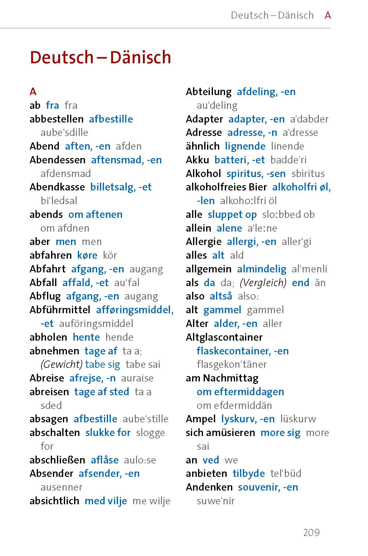 Beispielinhalt (Bild) Langenscheidt Sprachführer Dänisch