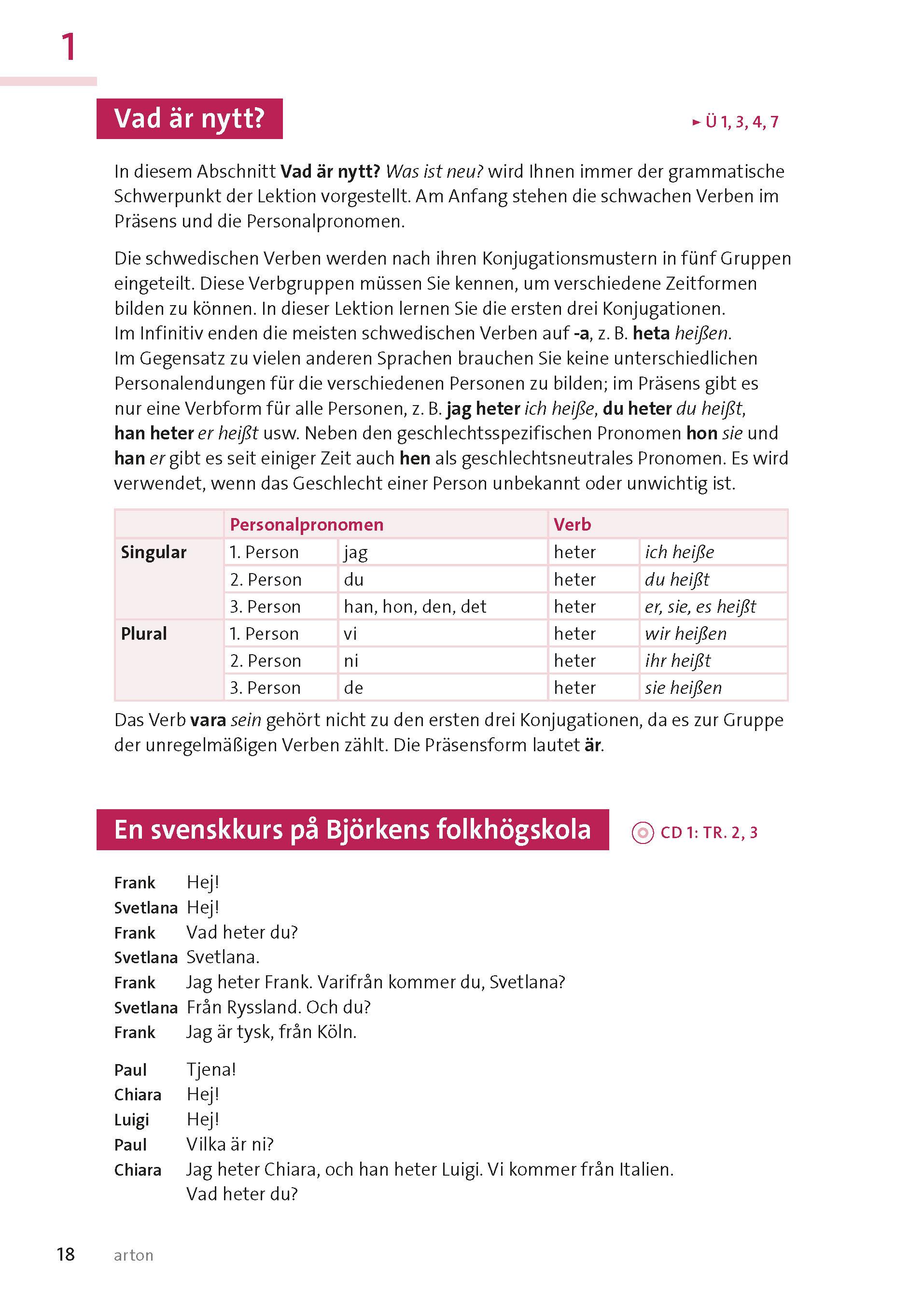 Beispielinhalt (Bild) Langenscheidt Schwedisch mit System