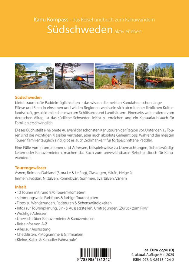Rückseitencover Kanu Kompass Südschweden