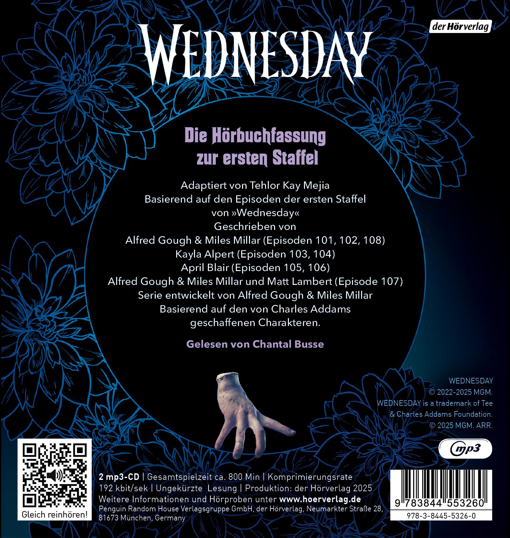 Beispielinhalt (Bild) Wednesday - Die Hörbuchfassung zur ersten Staffel