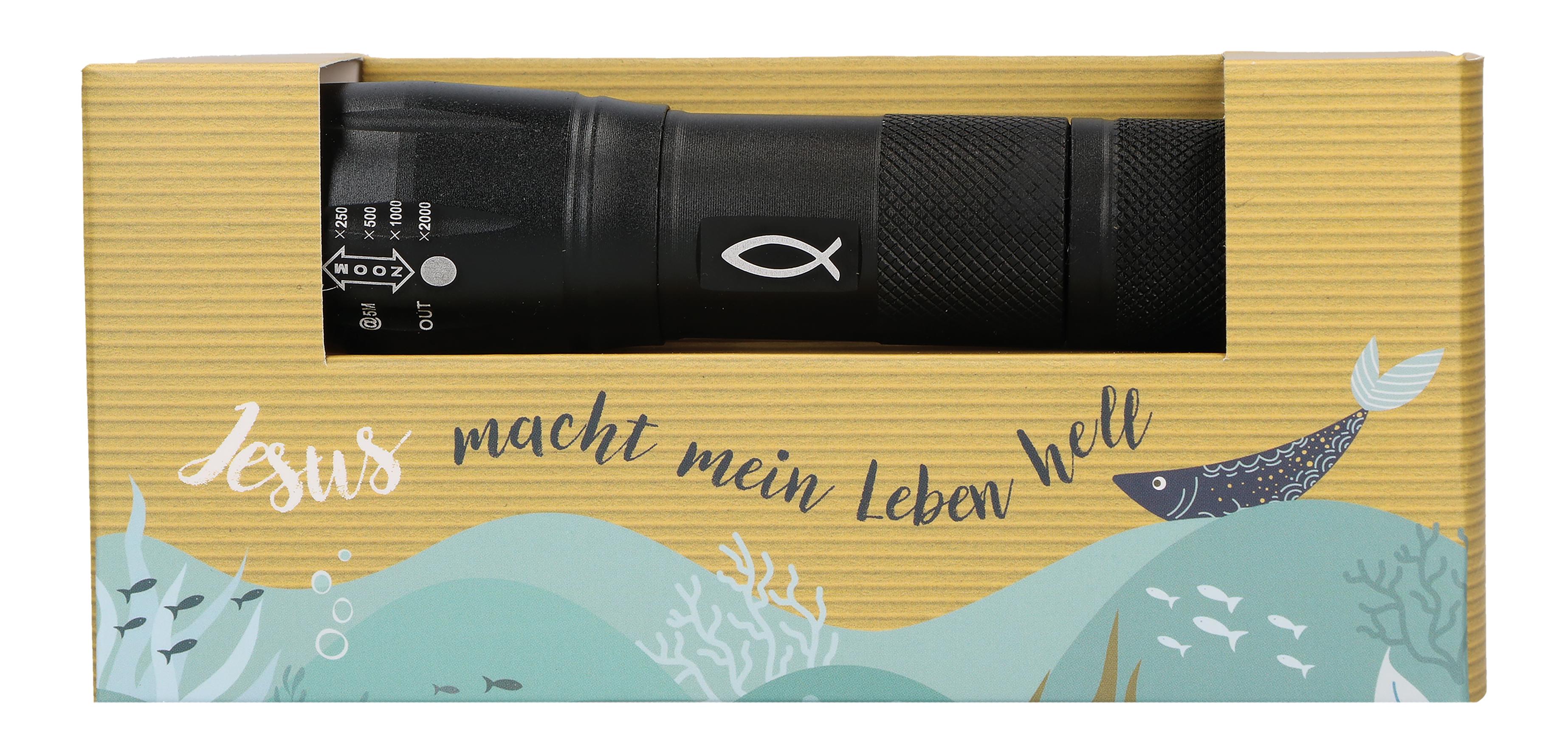 Vorderes Coverbild Jesus macht mein Leben hell. Taschenlampe
