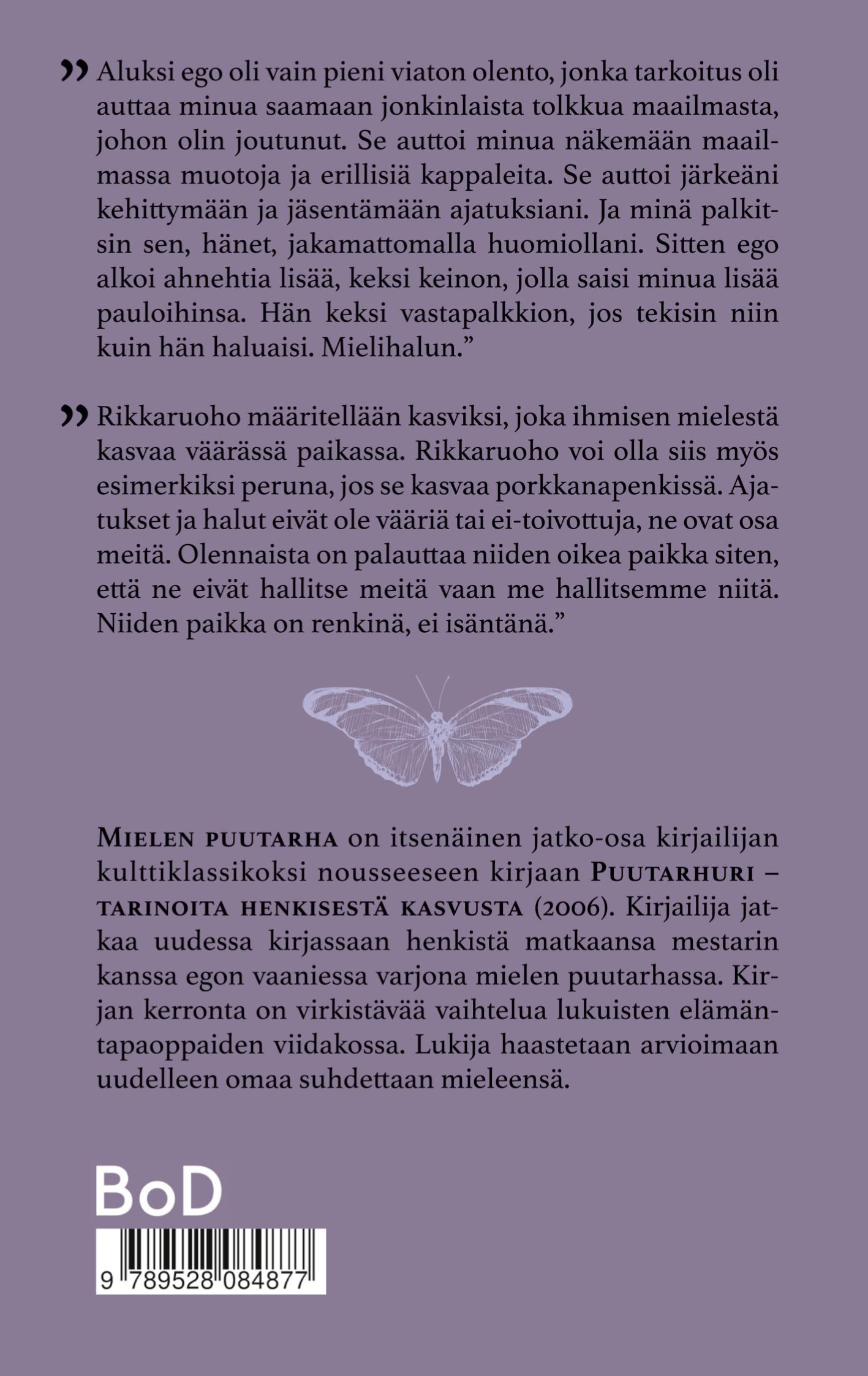 Rückseitencover Mielen puutarha