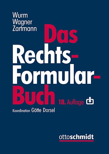 Vorderes Coverbild Das Rechtsformularbuch
