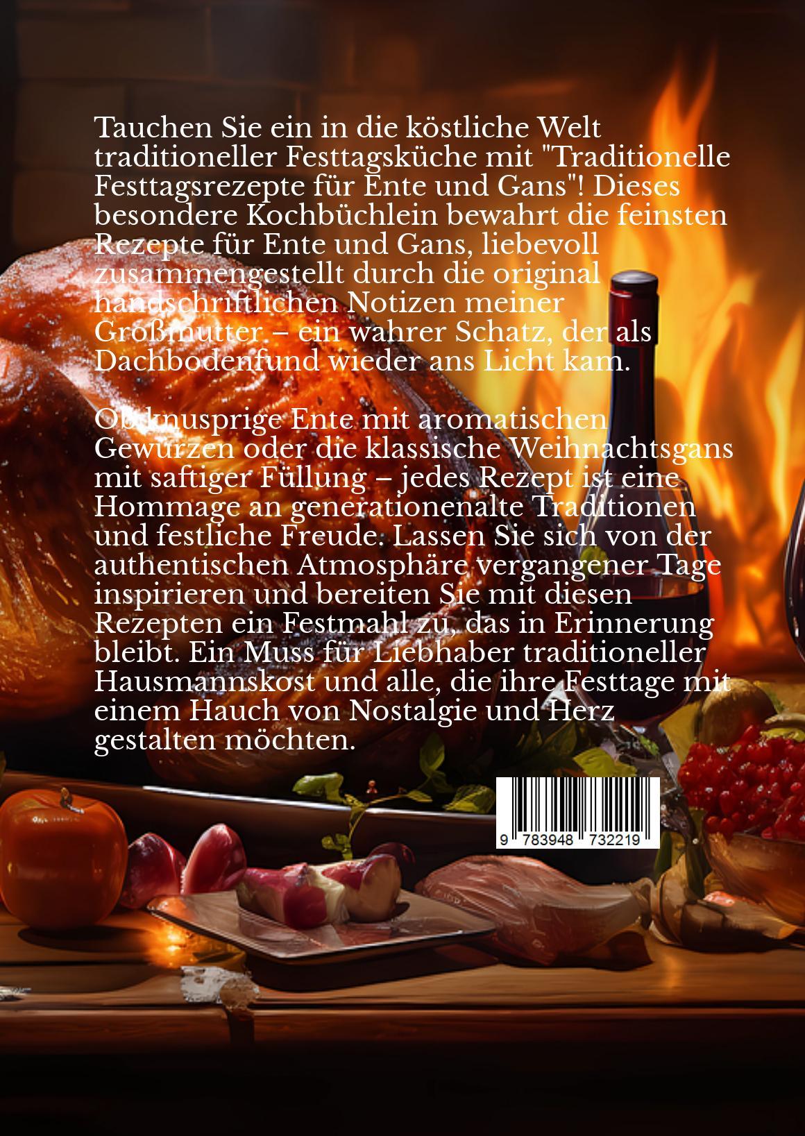 Rückseitencover Omas Dachbodenschätze: Traditionelle Festtags-Rezepte für Ente und Gans