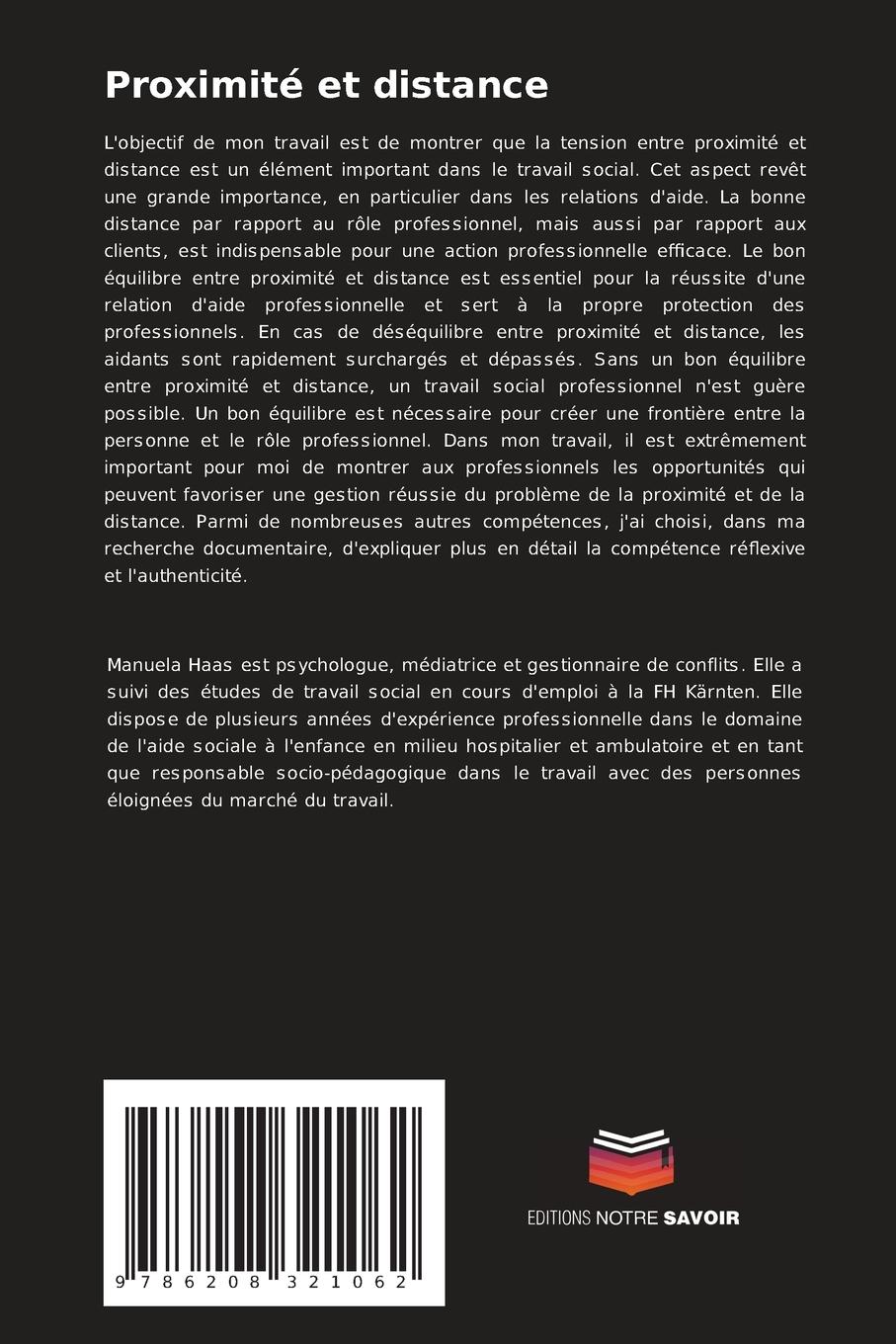 Rückseitencover Proximité et distance