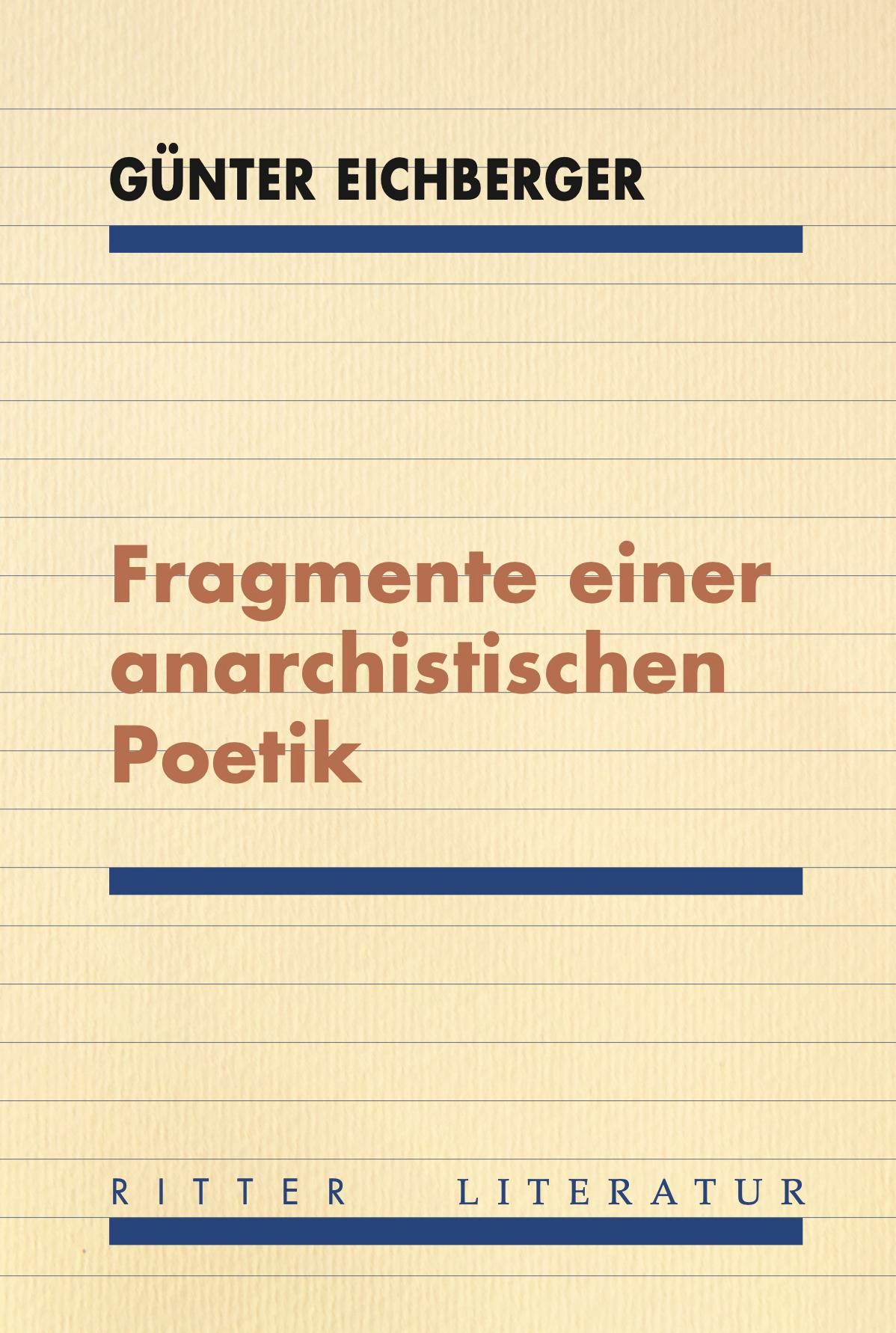 Vorderes Coverbild Fragmente einer anarchistischen Poetik