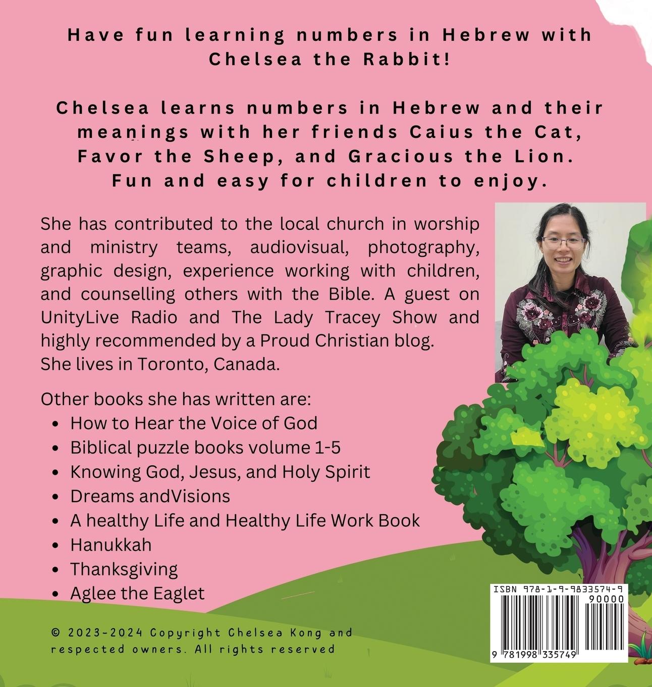 Rückseitencover Chelsea Learns Numbers in Hebrew