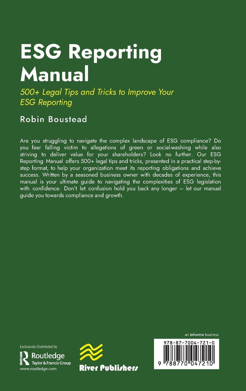 Rückseitencover ESG Reporting Manual