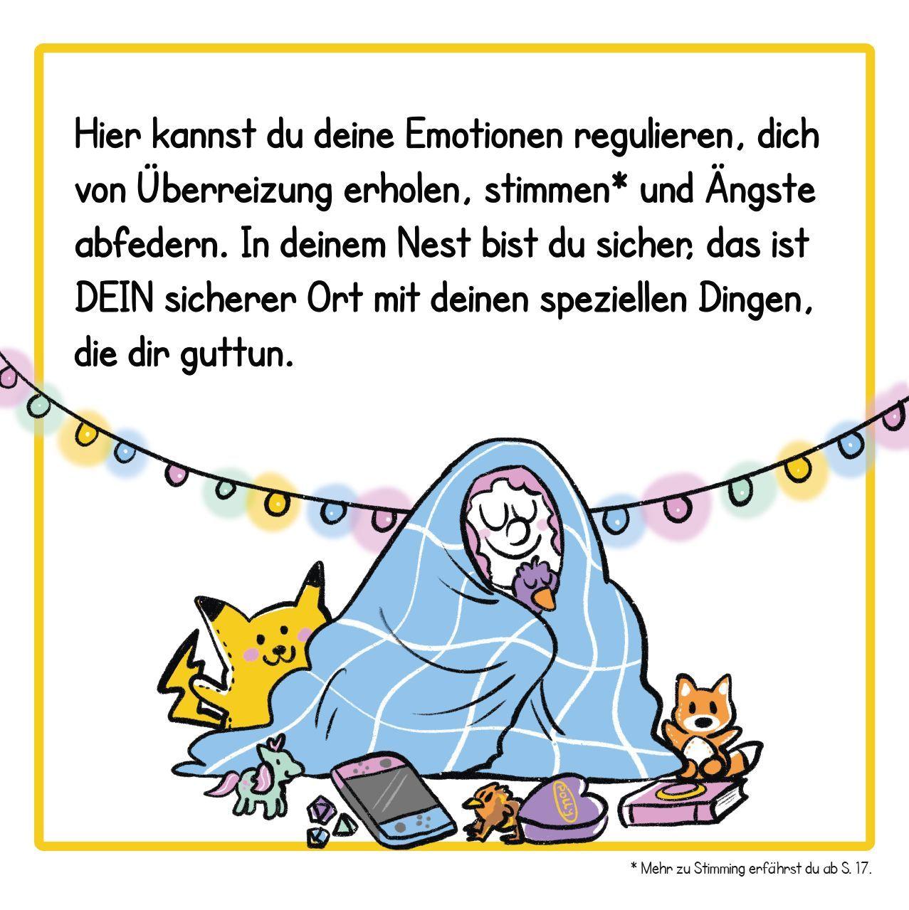 Beispielinhalt (Bild) Herzlichen Glückwunsch, es ist Autismus! Selfcare-Tipps und mehr für neurodivergente Menschen