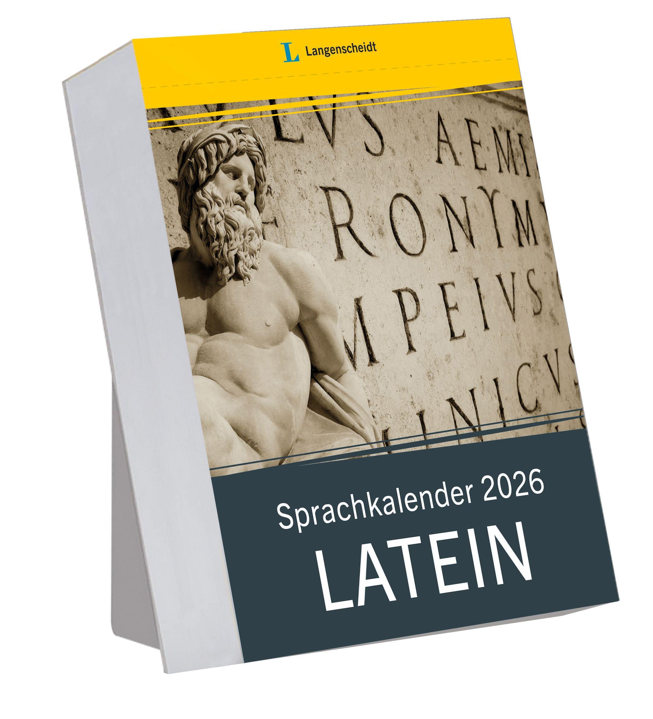 Vorderes Coverbild Langenscheidt Sprachkalender Latein 2026