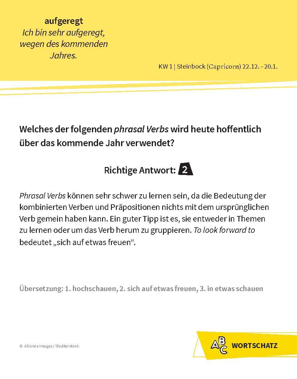 Beispielinhalt (Bild) Langenscheidt Sprachkalender Englisch A Quiz a Day 2026