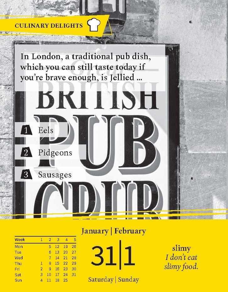 Beispielinhalt (Bild) Langenscheidt Sprachkalender Englisch A Quiz a Day 2026