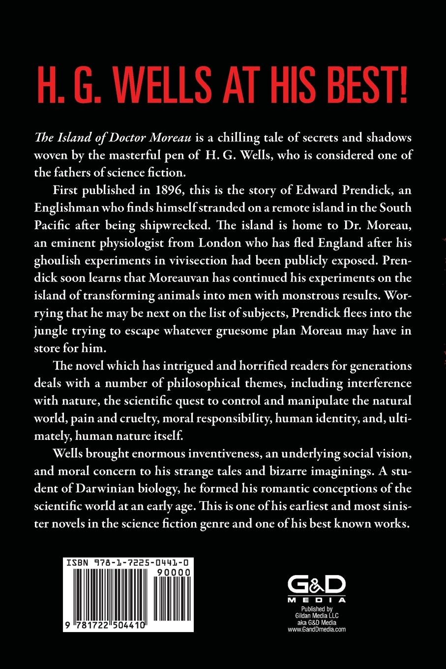 Rückseitencover The Island of Dr. Moreau