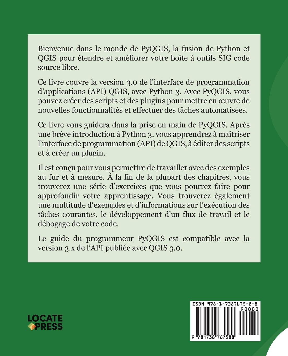 Rückseitencover Le guide du programmeur PyQGIS