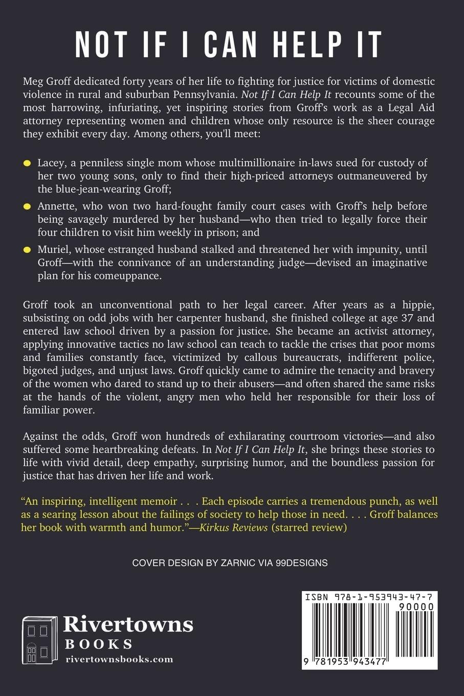 Rückseitencover Not If I Can Help It