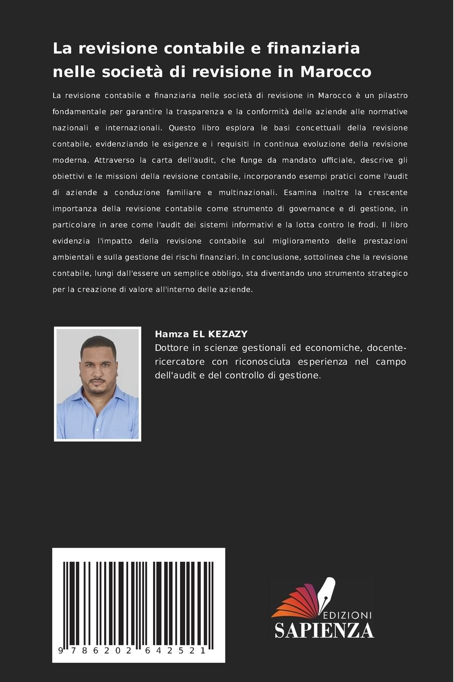 Rückseitencover La revisione contabile e finanziaria nelle società di revisione in Marocco