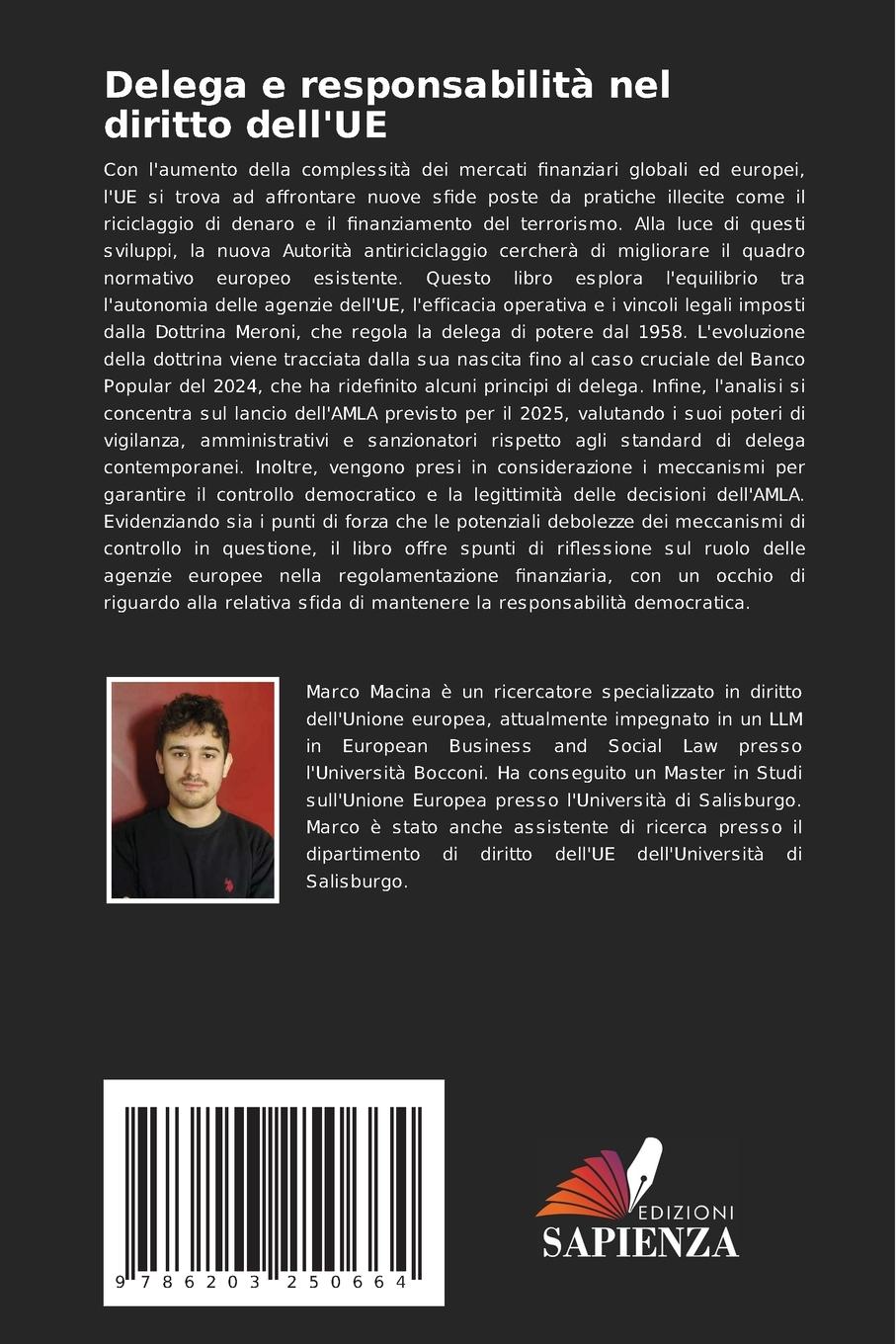 Rückseitencover Delega e responsabilità nel diritto dell'UE