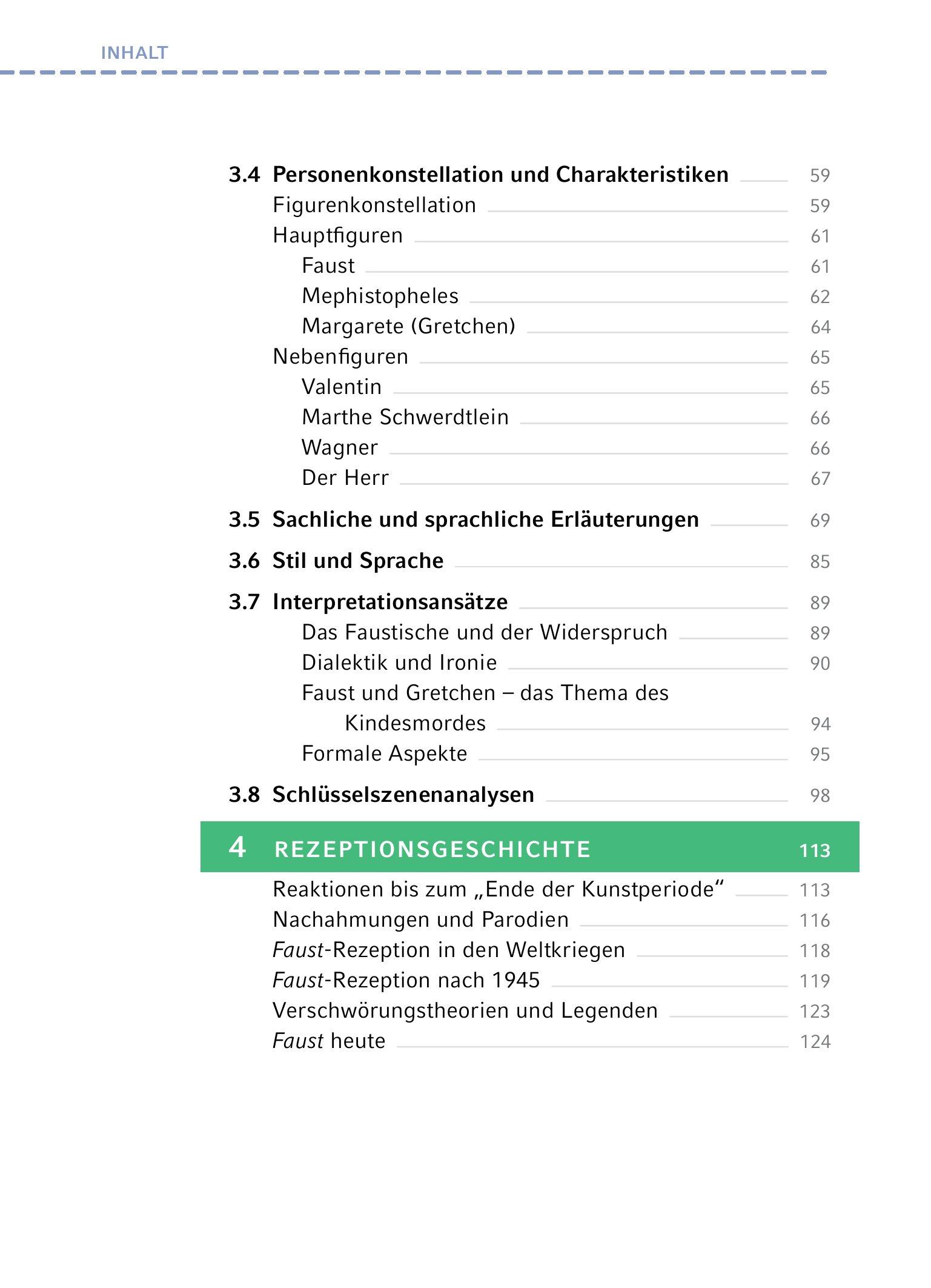 Beispielinhalt (Bild) Faust I von Johann Wolfgang von Goethe - Textanalyse und Interpretation
