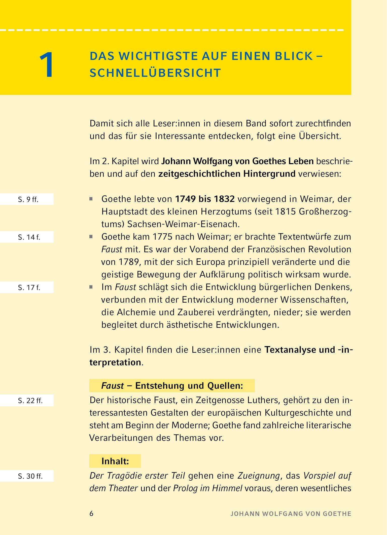 Beispielinhalt (Bild) Faust I von Johann Wolfgang von Goethe - Textanalyse und Interpretation