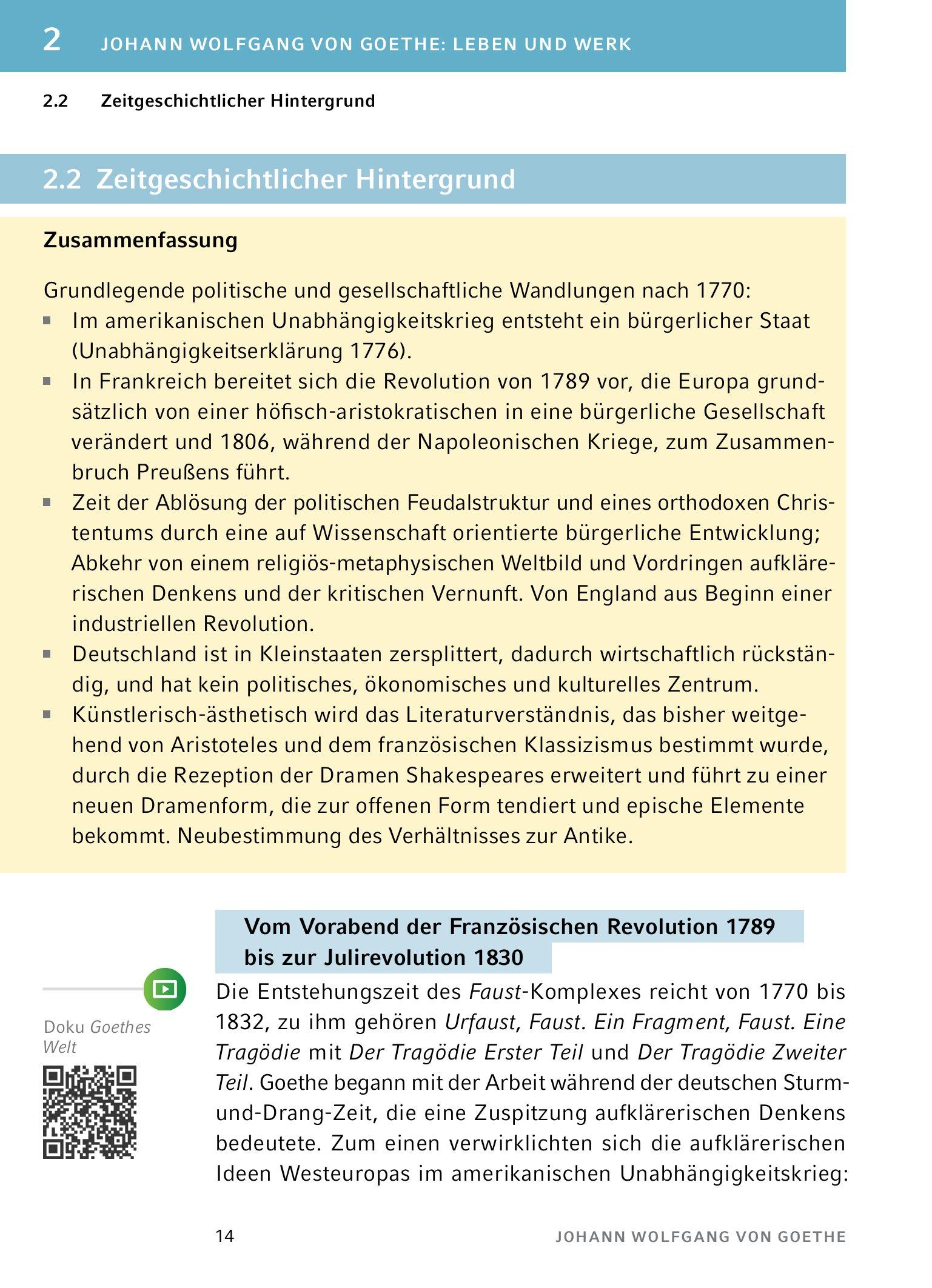 Beispielinhalt (Bild) Faust I von Johann Wolfgang von Goethe - Textanalyse und Interpretation