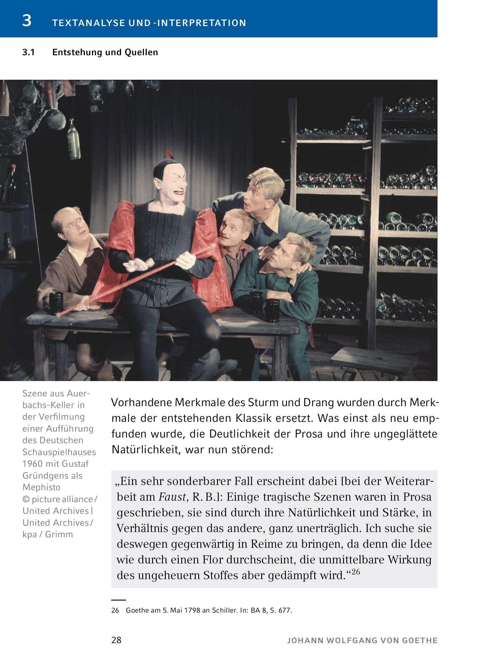 Beispielinhalt (Bild) Faust I von Johann Wolfgang von Goethe - Textanalyse und Interpretation