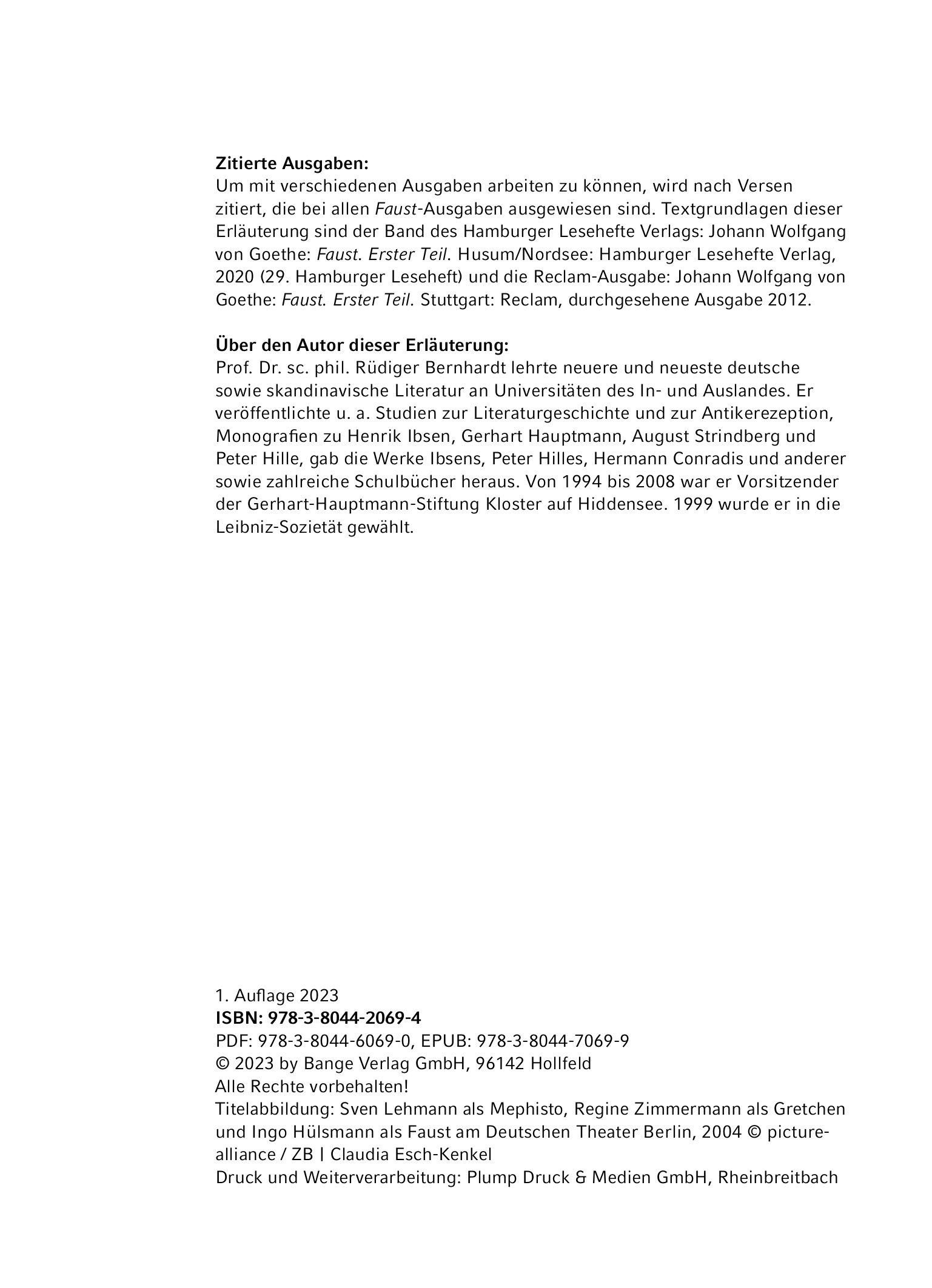 Beispielinhalt (Bild) Faust I von Johann Wolfgang von Goethe - Textanalyse und Interpretation