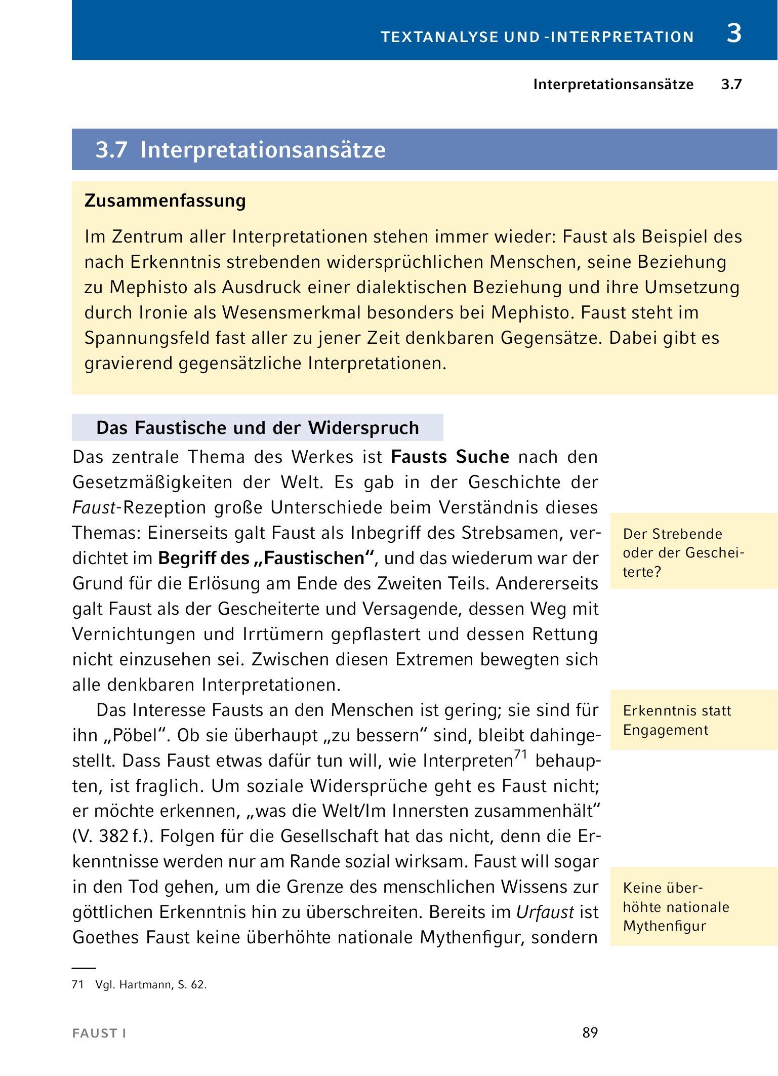 Beispielinhalt (Bild) Faust I von Johann Wolfgang von Goethe - Textanalyse und Interpretation