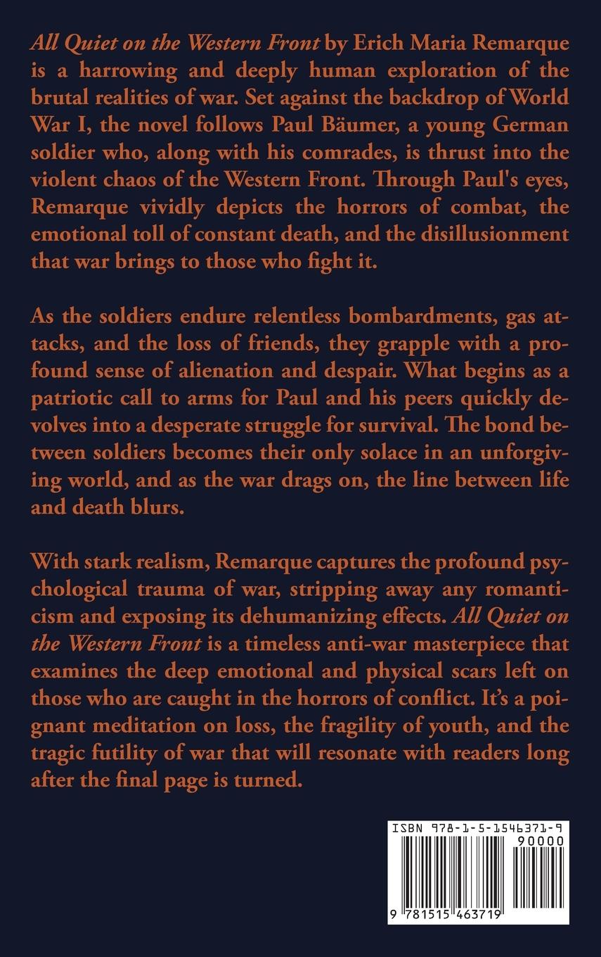 Rückseitencover All Quiet on the Western Front