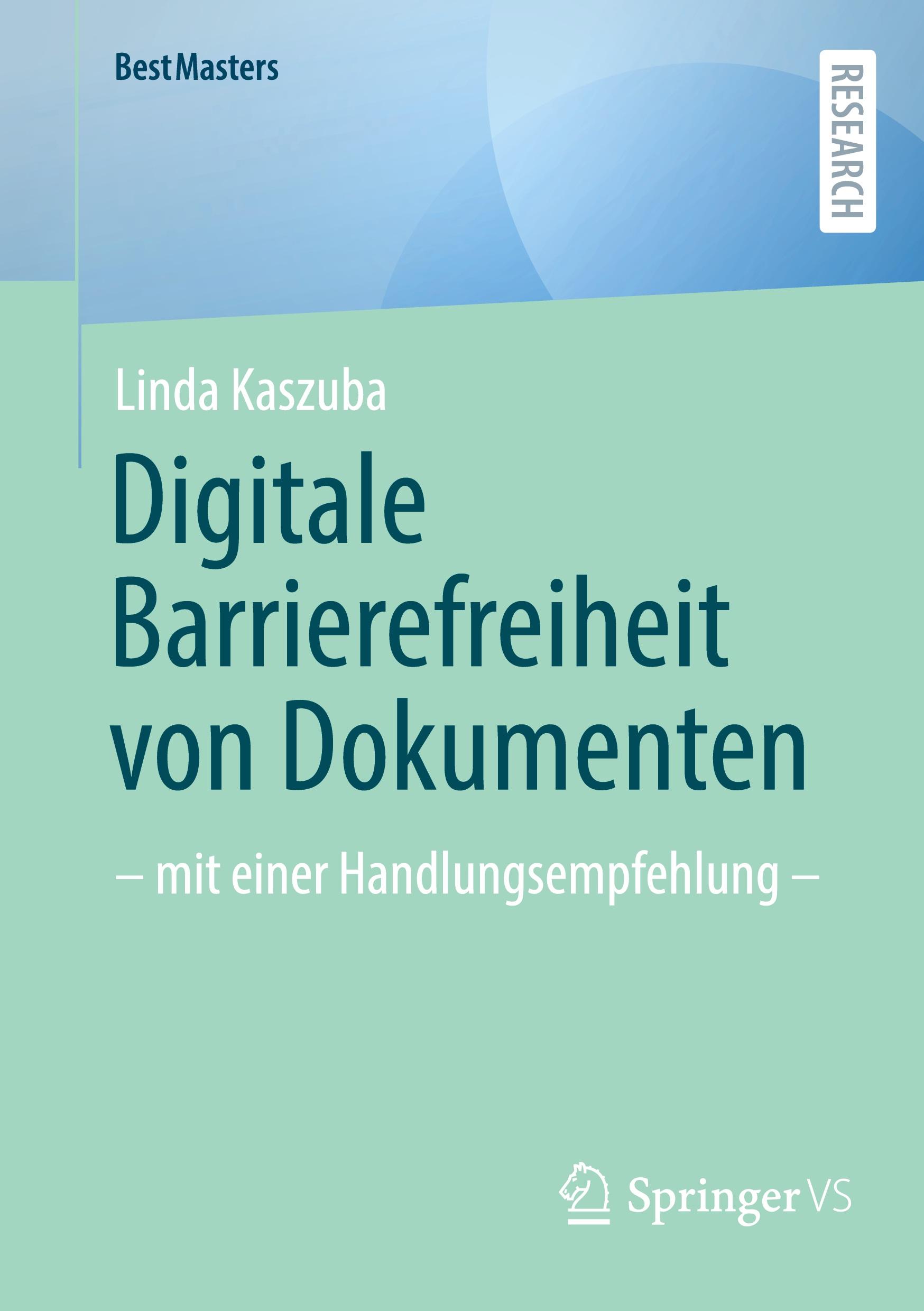 Vorderes Coverbild Digitale Barrierefreiheit von Dokumenten