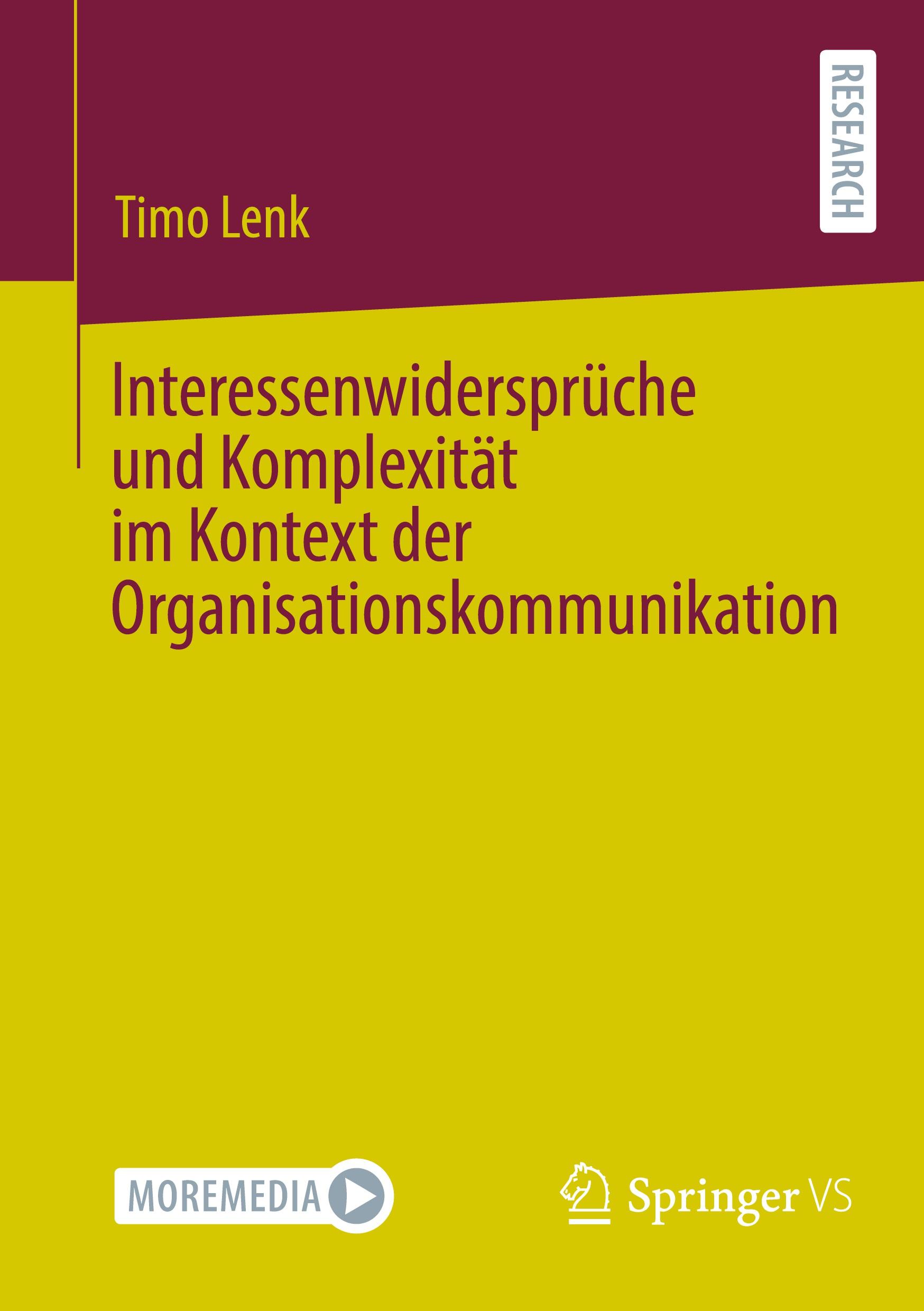 Vorderes Coverbild Interessenwidersprüche und Komplexität im Kontext der Organisationskommunikation