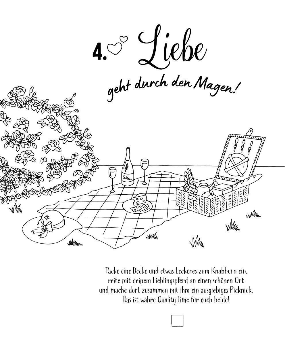 Beispielinhalt (Bild) Die Bucket List für Pferdemädchen