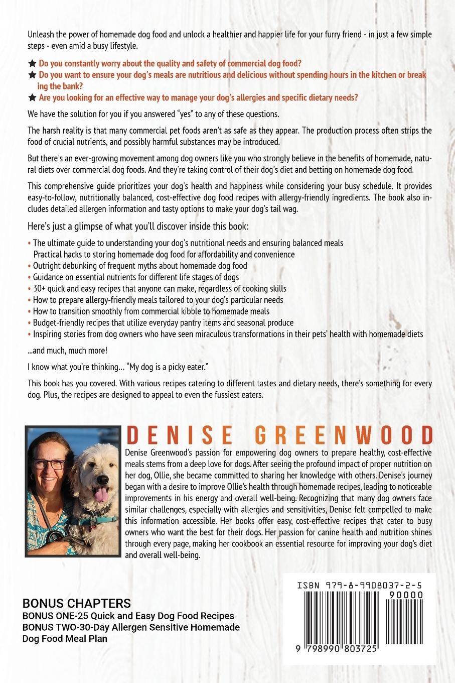 Rückseitencover Quick & Easy Homemade Dog Food Recipes
