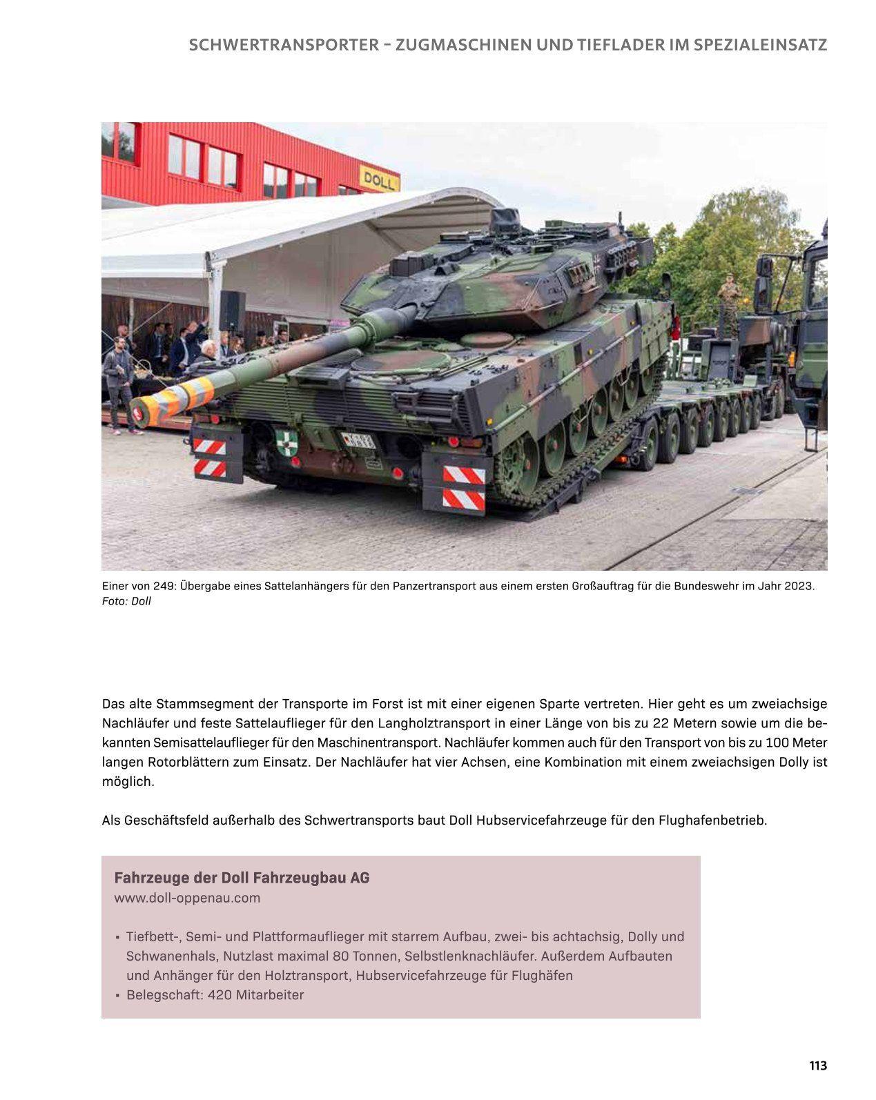 Beispielinhalt (Bild) Schwertransporte