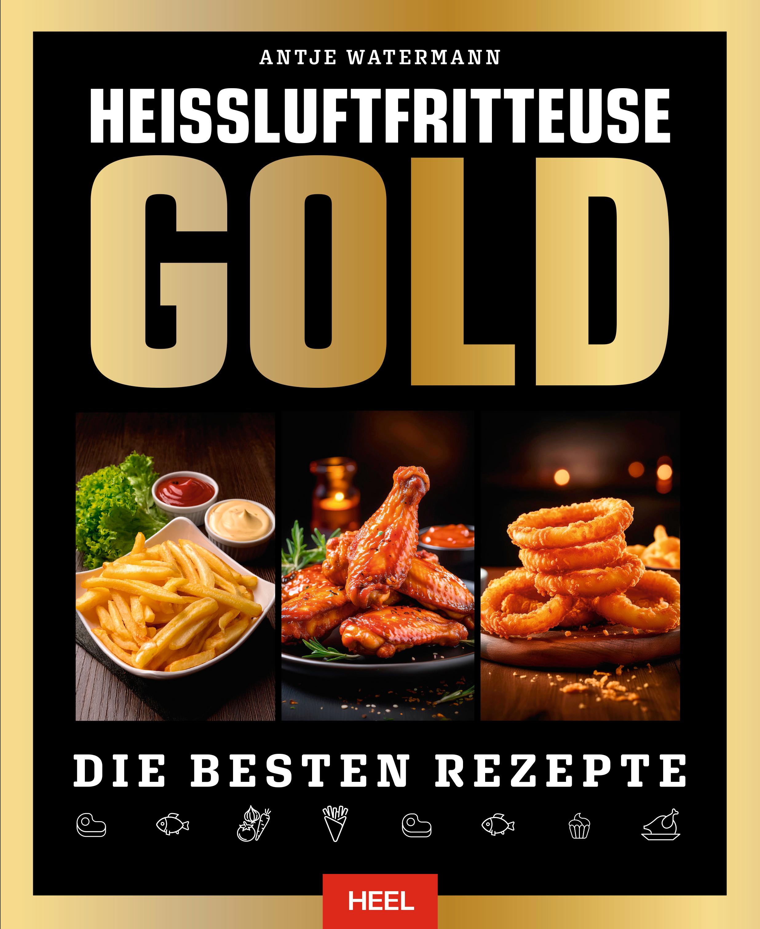 Vorderes Coverbild Heißluftfritteuse GOLD Kochbuch - SPIEGEL Bestseller