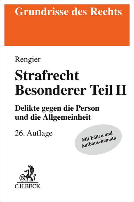 Vorderes Coverbild Strafrecht Besonderer Teil II. Strafrecht BT II